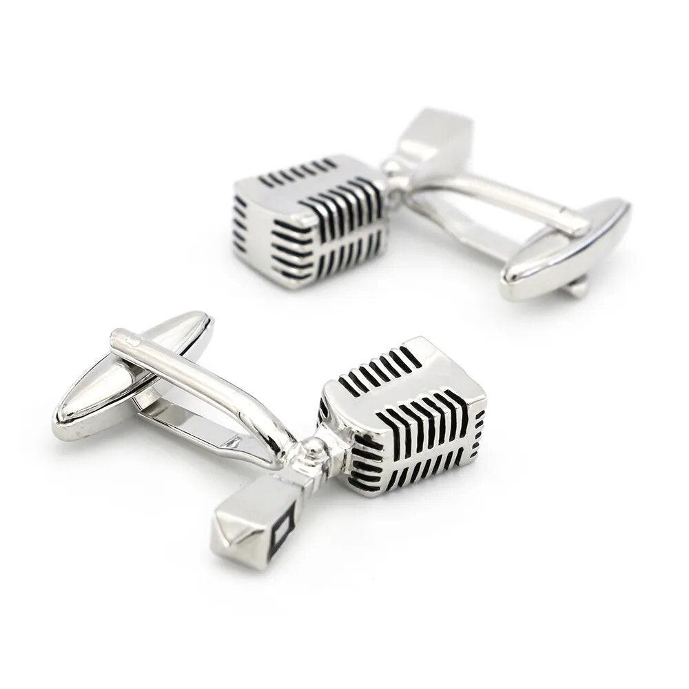best Men's Microphone Cuff Links Copper Material Black Color shop online at M2K Trends for