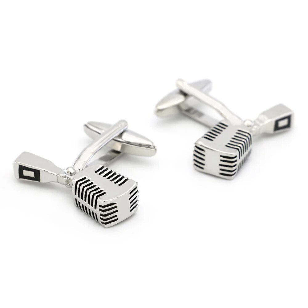 best Men's Microphone Cuff Links Copper Material Black Color shop online at M2K Trends for
