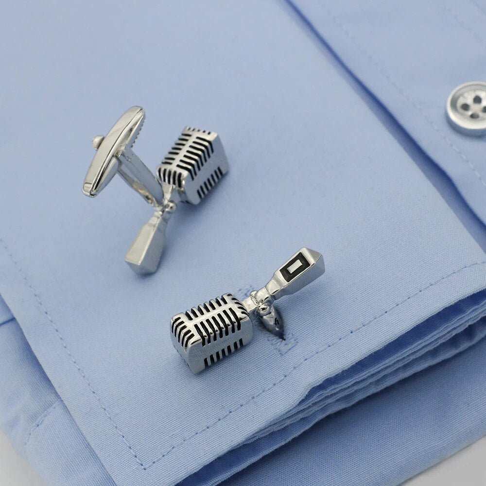best Men's Microphone Cuff Links Copper Material Black Color shop online at M2K Trends for