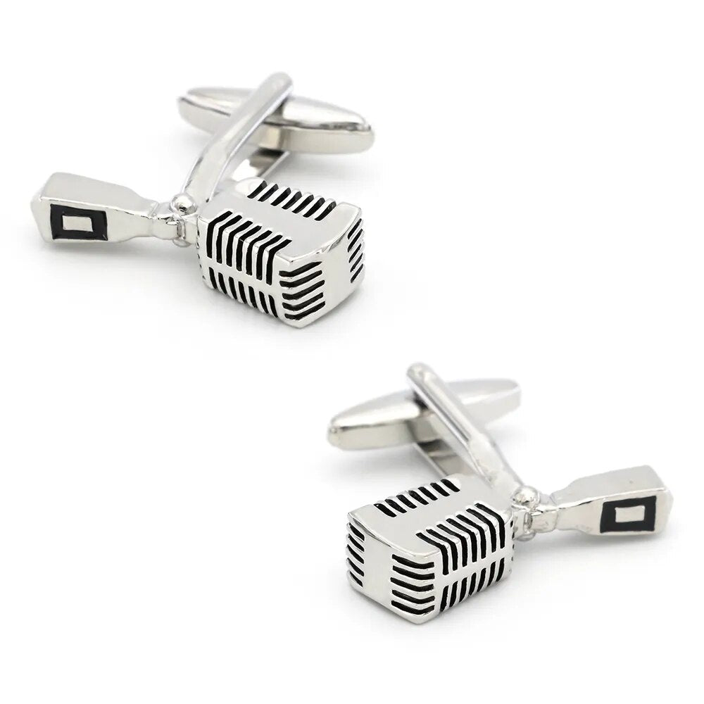 best Men's Microphone Cuff Links Copper Material Black Color shop online at M2K Trends for