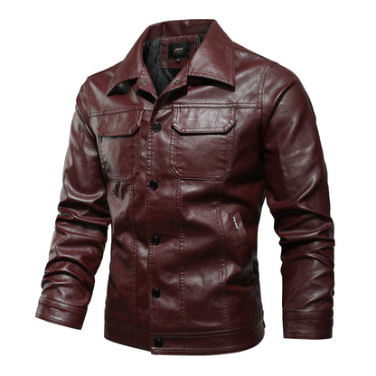 best Men's Spring And Autumn Workwear Leather Jacket 0 shop online at M2K Trends for