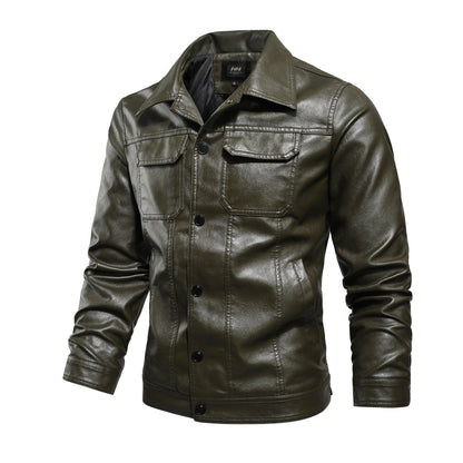 best Men's Spring And Autumn Workwear Leather Jacket 0 shop online at M2K Trends for