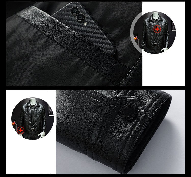 best Men's Spring And Autumn Workwear Leather Jacket 0 shop online at M2K Trends for