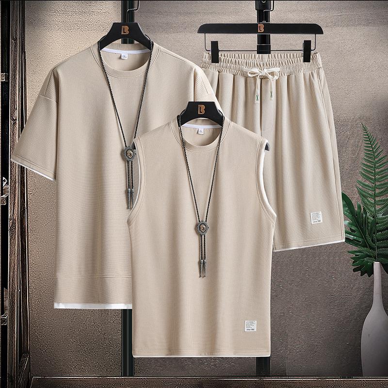 best Men's Summer Short Sleeve Shorts A Set Of Leisure Sports Suit 0 shop online at M2K Trends for