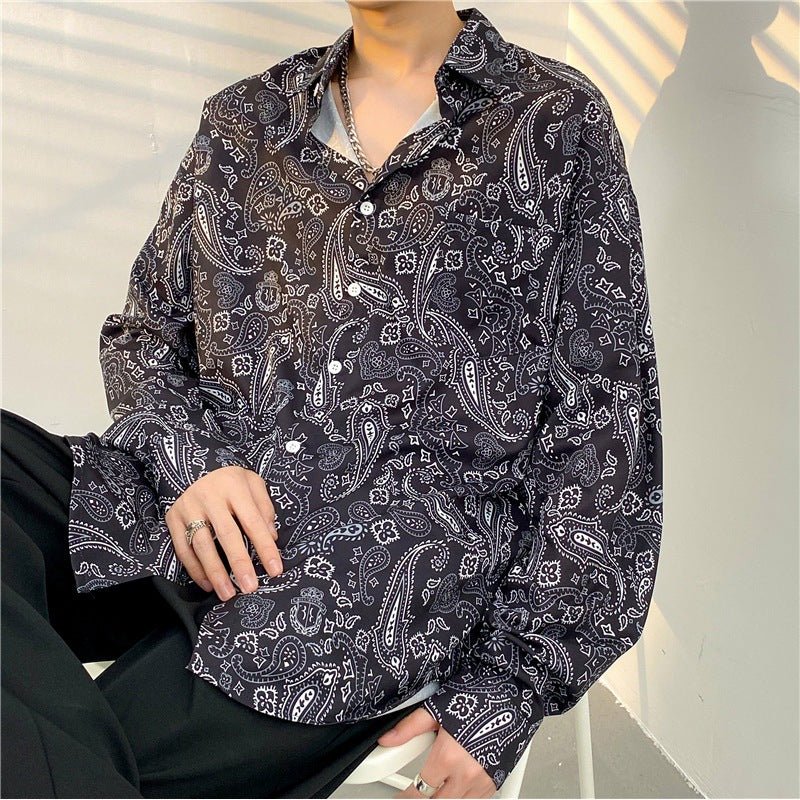 best Mens Temperament Fashion Casual Printed Shirt 0 shop online at M2K Trends for