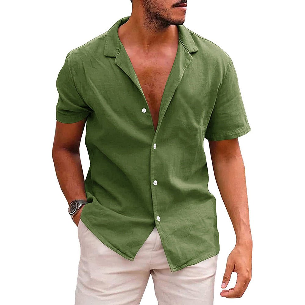 best Men's Tops Casual Button Down Shirt Short Sleeve Beach Shirt Summer 4 shop online at M2K Trends for