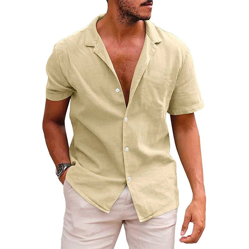 best Men's Tops Casual Button Down Shirt Short Sleeve Beach Shirt Summer 4 shop online at M2K Trends for