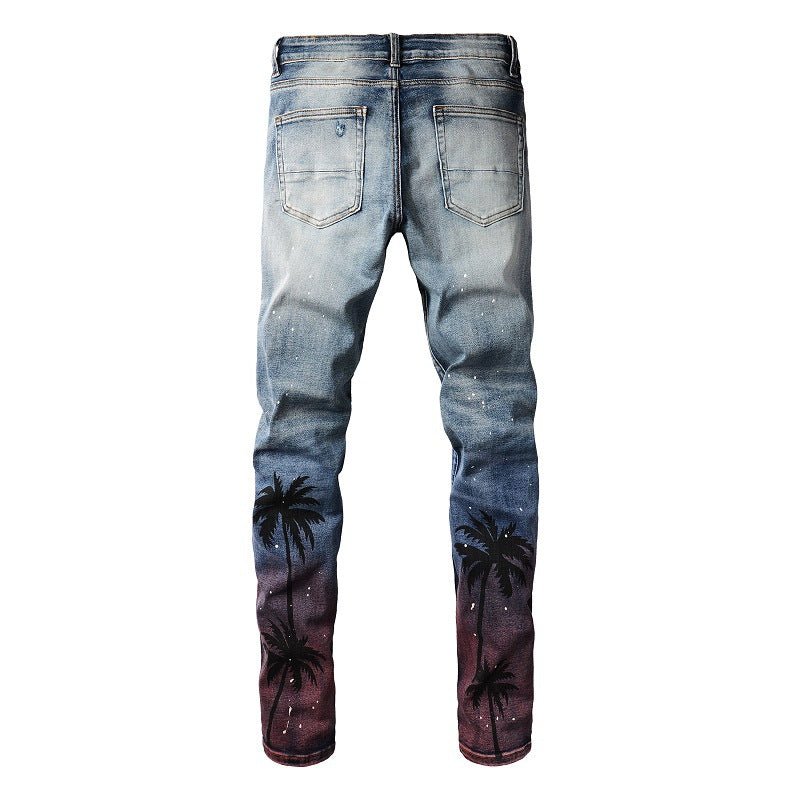 best Men's Torn Jeans Sprayed With Paint 0 shop online at M2K Trends for