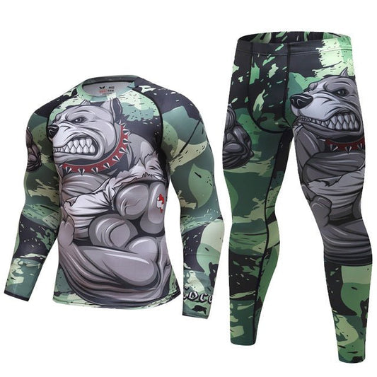 best Mens Tracksuit Set D Animal Compression T-Shirt Pants Skin 0 shop online at M2K Trends for