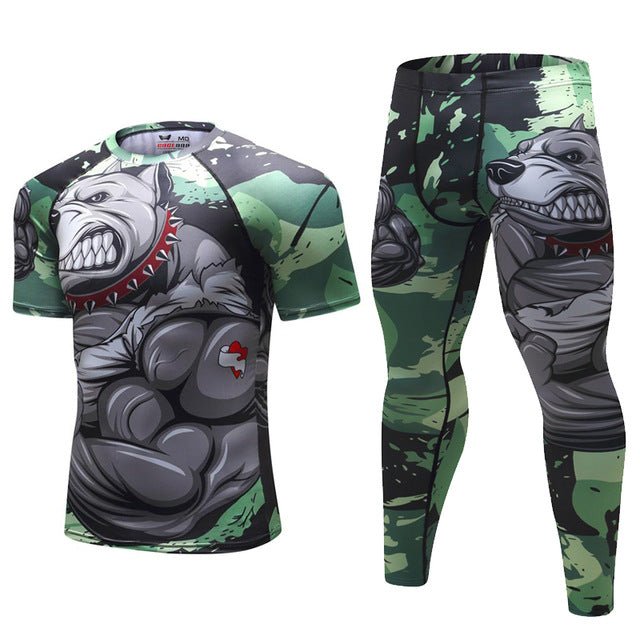 best Mens Tracksuit Set D Animal Compression T-Shirt Pants Skin 0 shop online at M2K Trends for