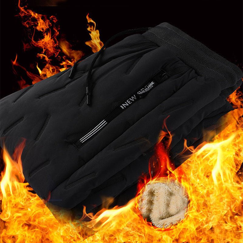 best Men's Trousers Winter Velvet Thickening Loose Fleece Pants With Zip Pocket Large Size Windproof Warm Jogging Pants 0 shop online at M2K Trends for