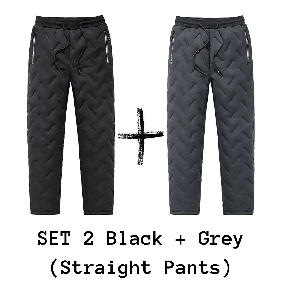best Men's Trousers Winter Velvet Thickening Loose Fleece Pants With Zip Pocket Large Size Windproof Warm Jogging Pants 0 shop online at M2K Trends for