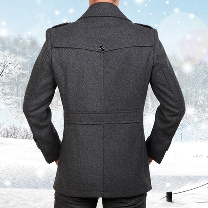 best Men's Woolen Coat Mid-length Korean Style 0 shop online at M2K Trends for