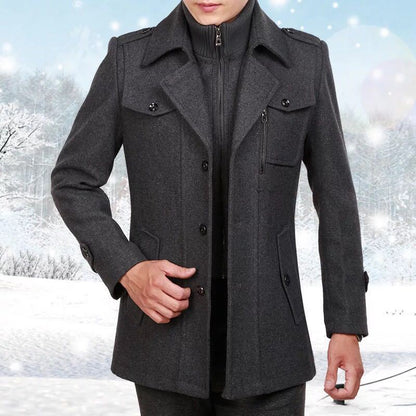 best Men's Woolen Coat Mid-length Korean Style 0 shop online at M2K Trends for