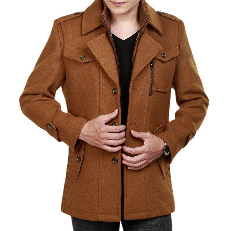 best Men's Woolen Coat Mid-length Korean Style 0 shop online at M2K Trends for