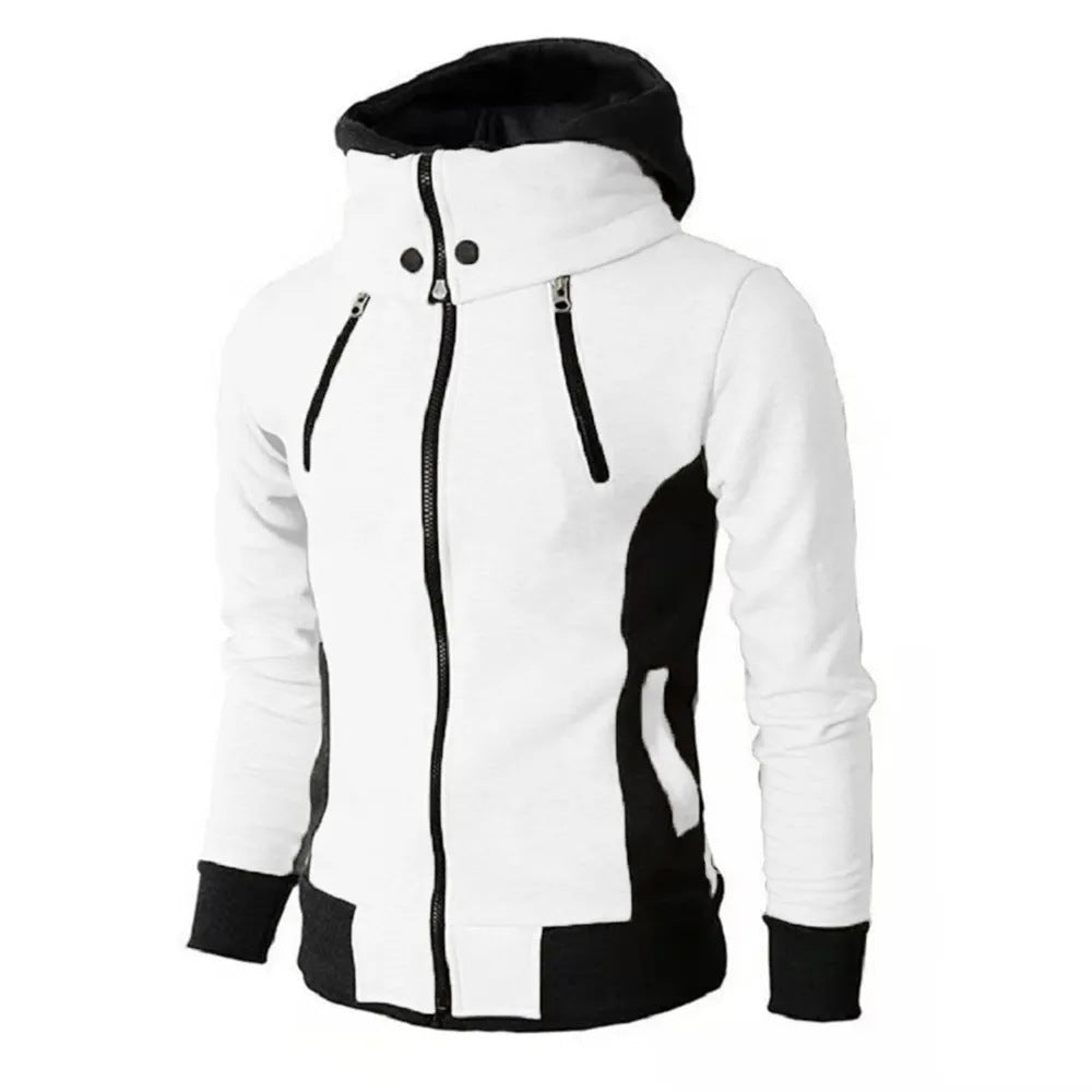 best Men's Zip UP Hooded Jacket Fake Two Piece Sports Cardigan Casual Slim Sweatshirt Jacket 0 shop online at M2K Trends for