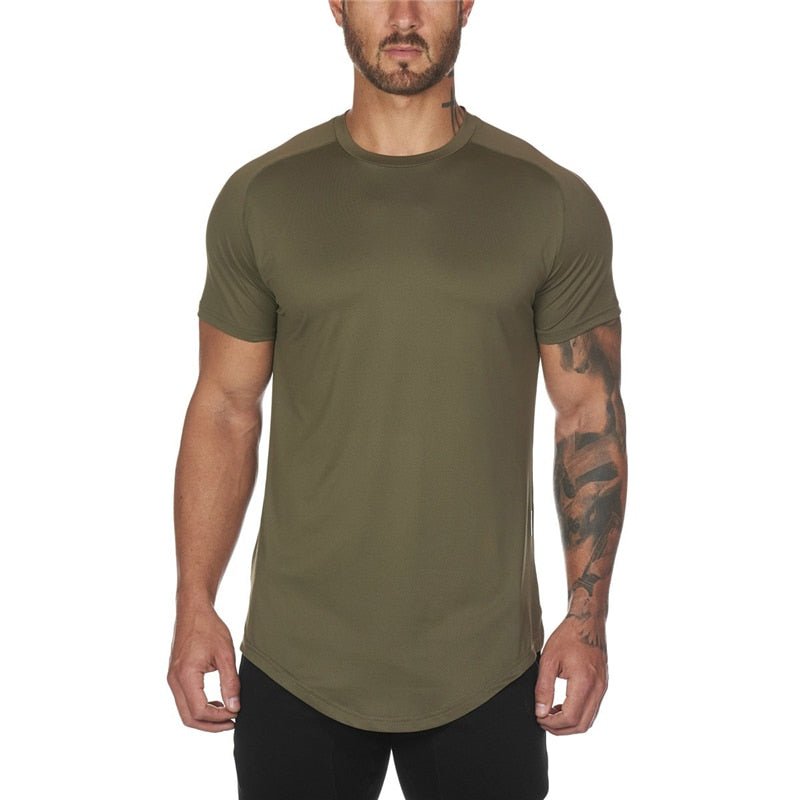 best Mesh T-Shirt Clothing Tight Gym Mens Summer New Brand Tops Tees Homme Solid Quick Dry Bodybuilding Fitness Tshirt 0 shop online at M2K Trends for
