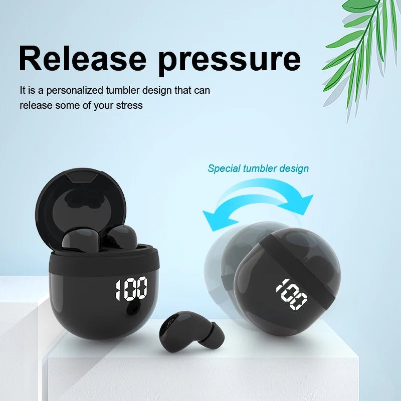 best mini headphones wireless bluetooth earphones sleep headset with mic noise reduction heavy bass earbuds for smart phone earbuds shop online at M2K Trends for #AffordableTech