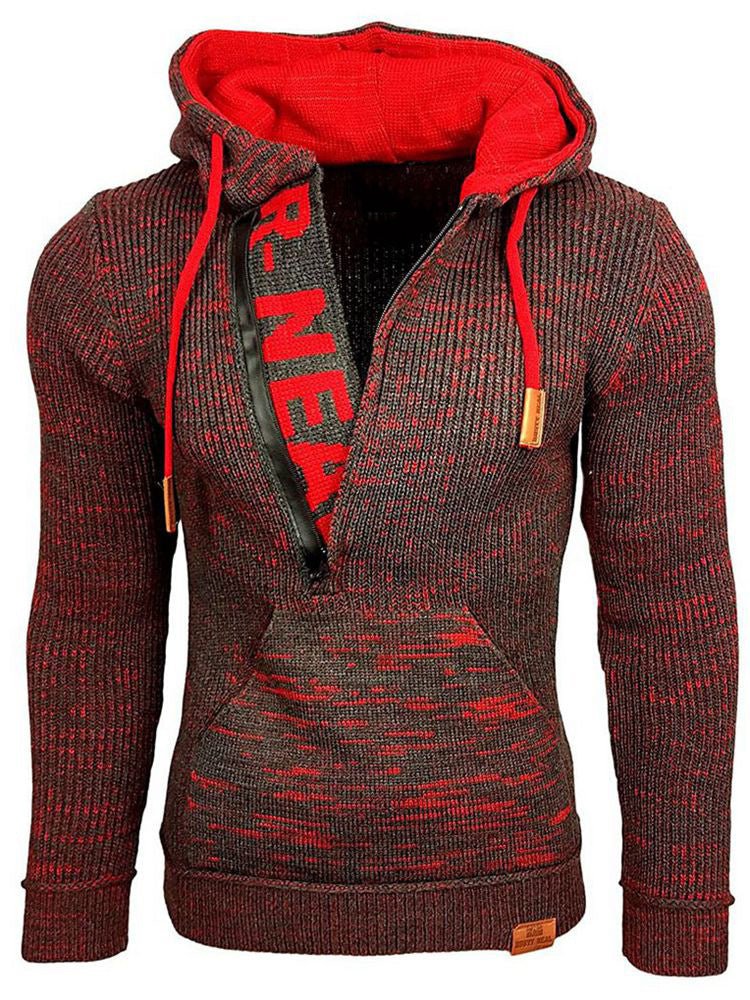 best Mixed Color Sweater Hooded Pullover Sweater Long-Sleeved Sweater Coat 0 shop online at M2K Trends for
