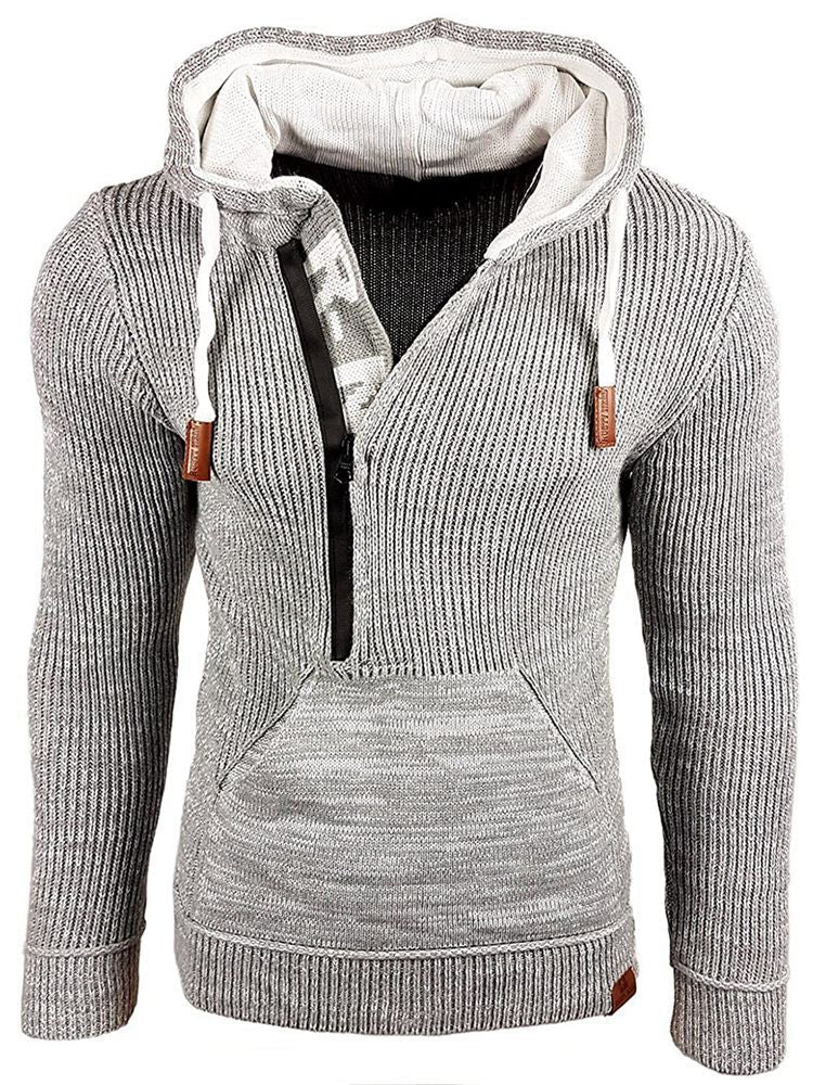 best Mixed Color Sweater Hooded Pullover Sweater Long-Sleeved Sweater Coat 0 shop online at M2K Trends for