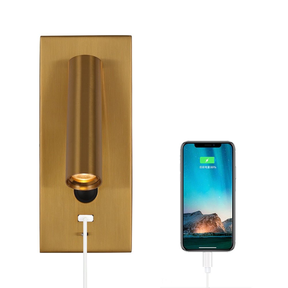 best Modern Bed lamp Interior wall lamp with USB Charging Decoration for bedroom Reading Lighting hotel headboard 3W led wall Light Lights shop online at M2K Trends for