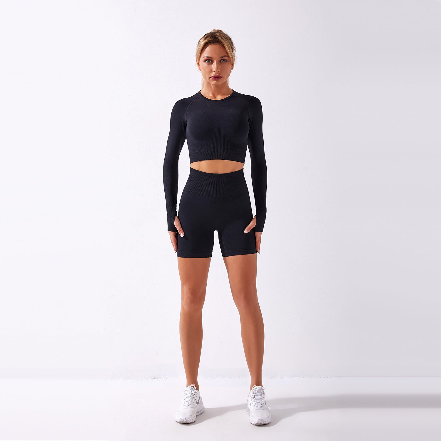 best Moisture Wicking Sports Short-sleeved Abdominal Shorts Fitness Women 0 shop online at M2K Trends for