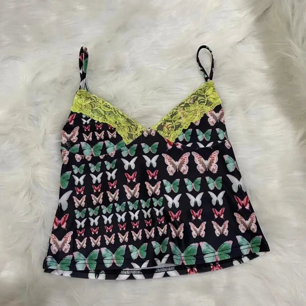 best MONMOIRA Summer Embroidery Backless women Y2K Crop Tops Sexy Strappy Brandy Tank Tops Girls Butterfly Corset Tops cwe0220-5 shop online at M2K Trends for