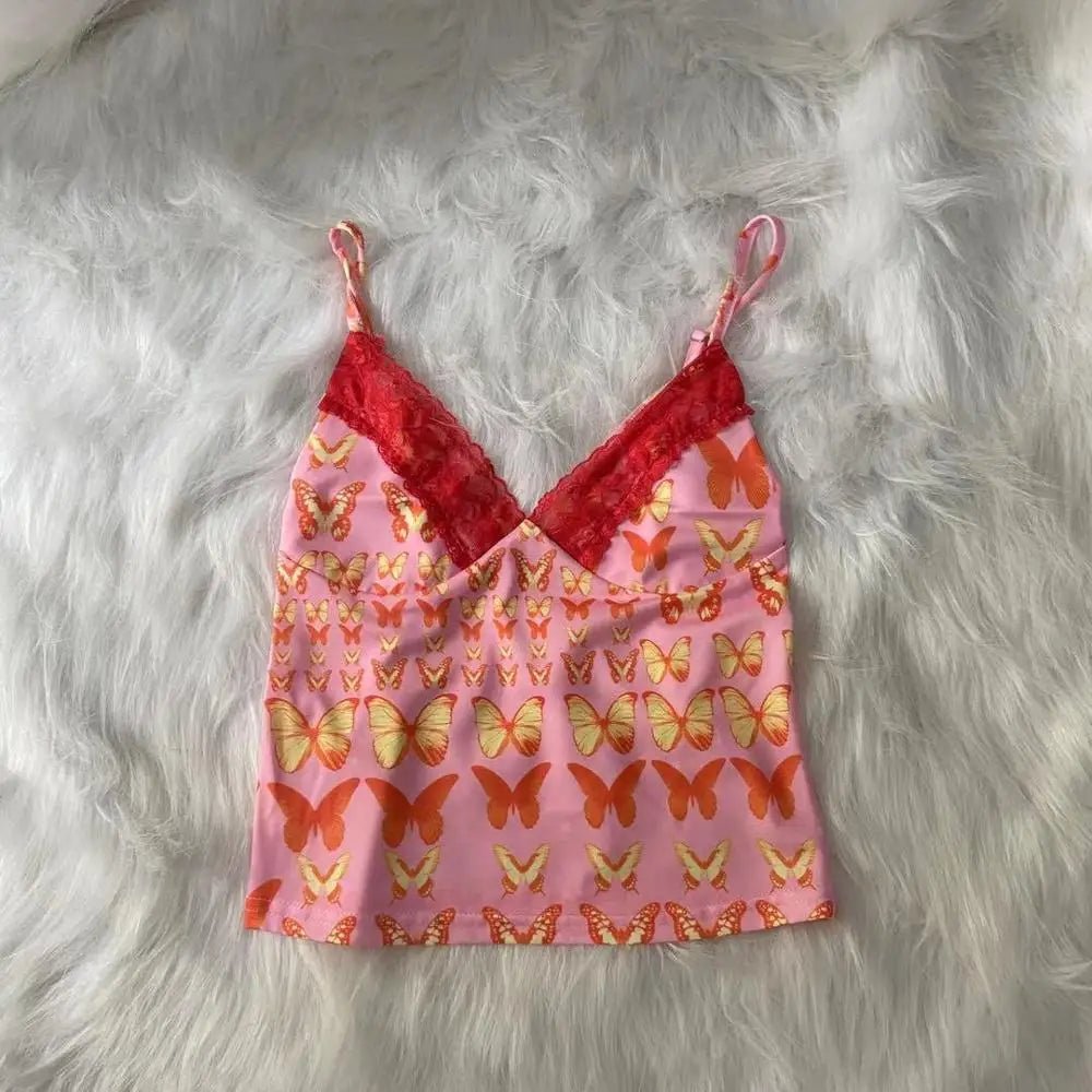 best MONMOIRA Summer Embroidery Backless women Y2K Crop Tops Sexy Strappy Brandy Tank Tops Girls Butterfly Corset Tops cwe0220-5 shop online at M2K Trends for