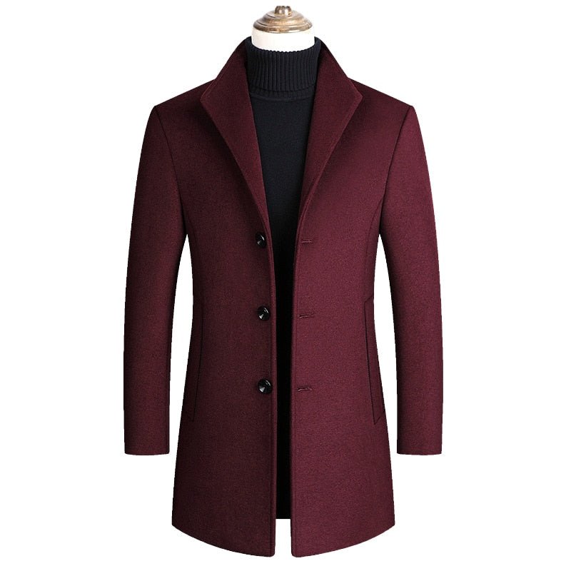 best Mountainskin Men Wool Blends Coats Autumn Winter New Solid Color High Quality Men's Wool Jacket Luxurious Brand Clothing SA837 0 shop online at M2K Trends for