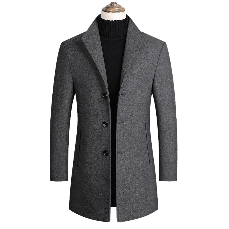 best Mountainskin Men Wool Blends Coats Autumn Winter New Solid Color High Quality Men's Wool Jacket Luxurious Brand Clothing SA837 0 shop online at M2K Trends for