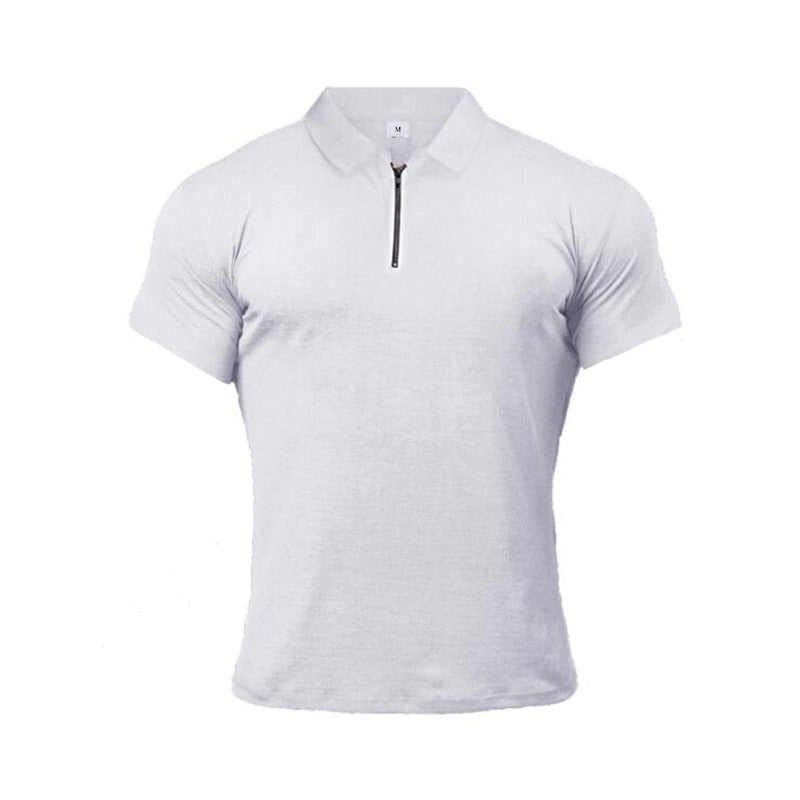 best Muscleguys Man Fashion Polo Shirt Casual Fashion Plain Color Short Sleeve High Quality Slim Polo Shirt Men Fitness Polo homme shop online at M2K Trends for