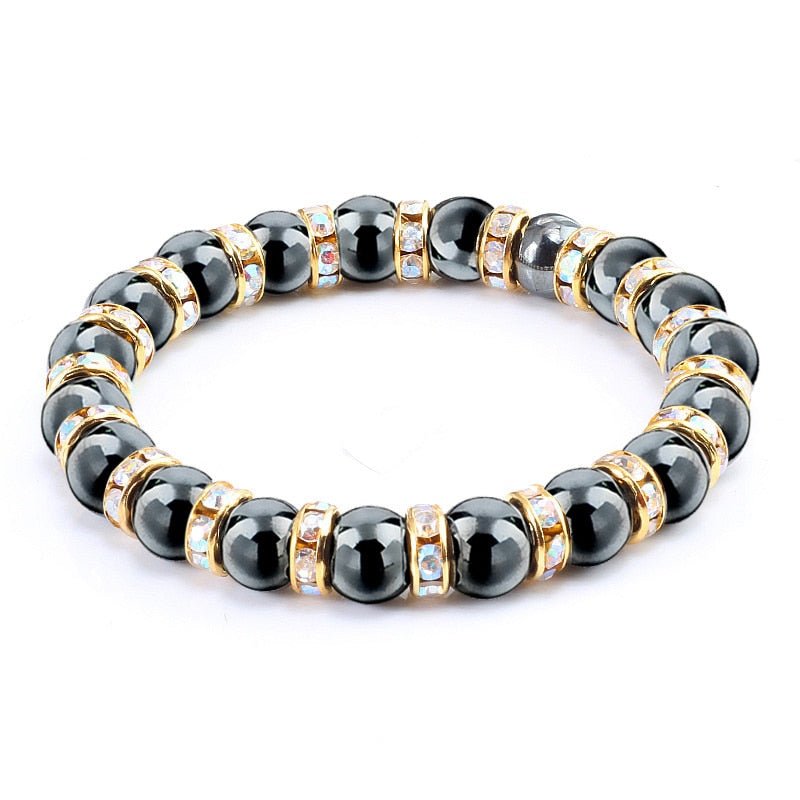 best Natural Stone Men's Bracelets Charm Women Lucky Hematite Crystal Beads Bracelets Couple Distance Bangles Elastic Energy Jewelry 0 shop online at M2K Trends for