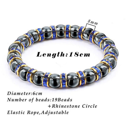 best Natural Stone Men's Bracelets Charm Women Lucky Hematite Crystal Beads Bracelets Couple Distance Bangles Elastic Energy Jewelry 0 shop online at M2K Trends for