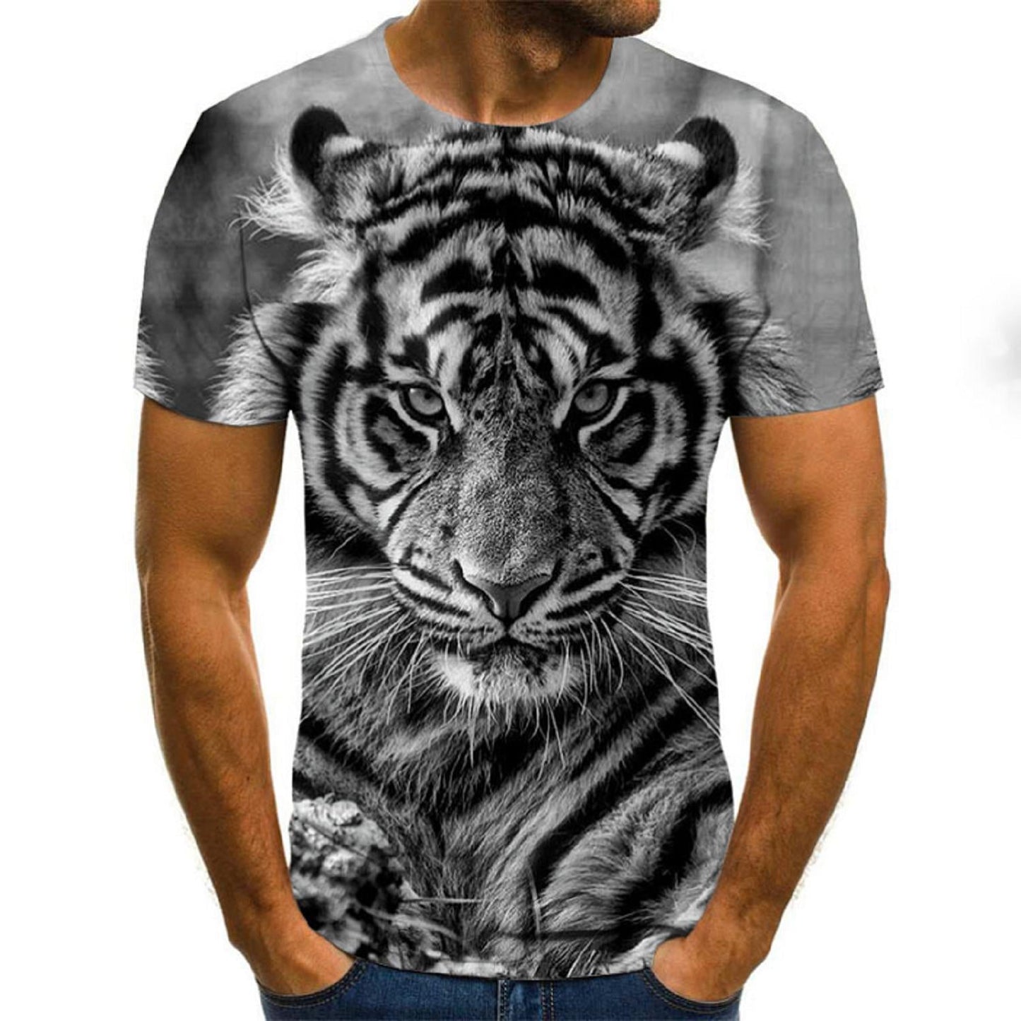 best New Animal Print 3d T-shirt Men's Short Sleeve Clothing shop online at M2K Trends for