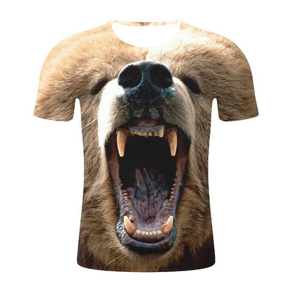 best New Animal Print 3d T-shirt Men's Short Sleeve Clothing shop online at M2K Trends for