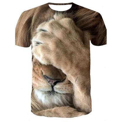 best New Animal Print 3d T-shirt Men's Short Sleeve Clothing shop online at M2K Trends for