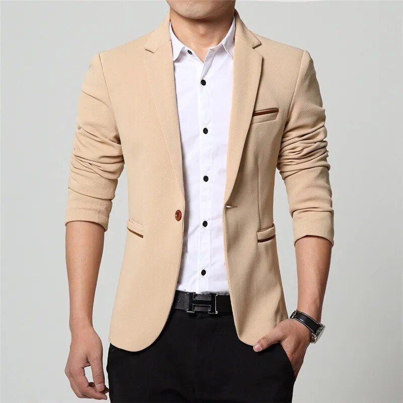 best New Arrival high quality Men Suit Single Button Leisure Blazers Jacket Men men's Korean Fashion Slim Fit Casual Blazer suits shop online at M2K Trends for