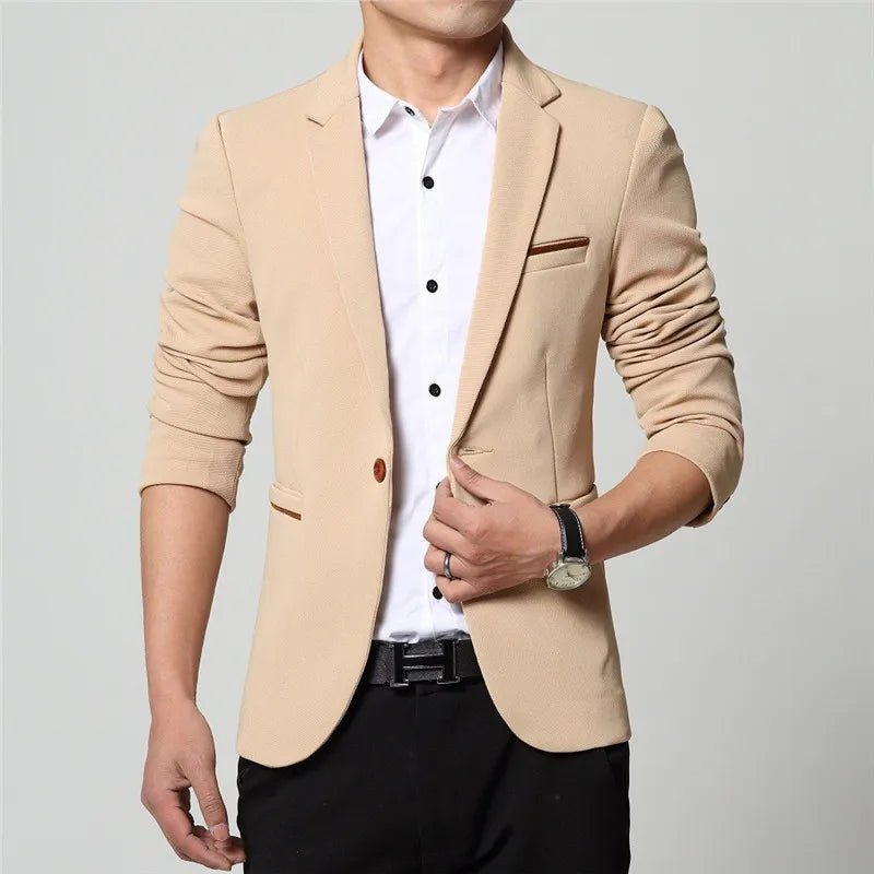 best New Arrival high quality Men Suit Single Button Leisure Blazers Jacket Men men's Korean Fashion Slim Fit Casual Blazer suits shop online at M2K Trends for