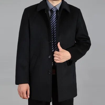 best new arrival men's wool coat medium-long male thickening large outerwear winter warm trench plus size M L XL 2XL 3XL 4XL5XL6XL7XL shop online at M2K Trends for