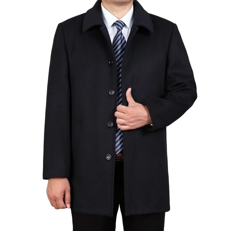 best new arrival men's wool coat medium-long male thickening large outerwear winter warm trench plus size M L XL 2XL 3XL 4XL5XL6XL7XL shop online at M2K Trends for
