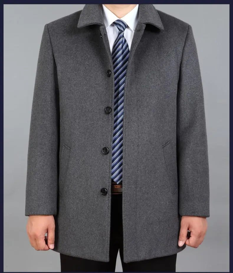best new arrival men's wool coat medium-long male thickening large outerwear winter warm trench plus size M L XL 2XL 3XL 4XL5XL6XL7XL shop online at M2K Trends for