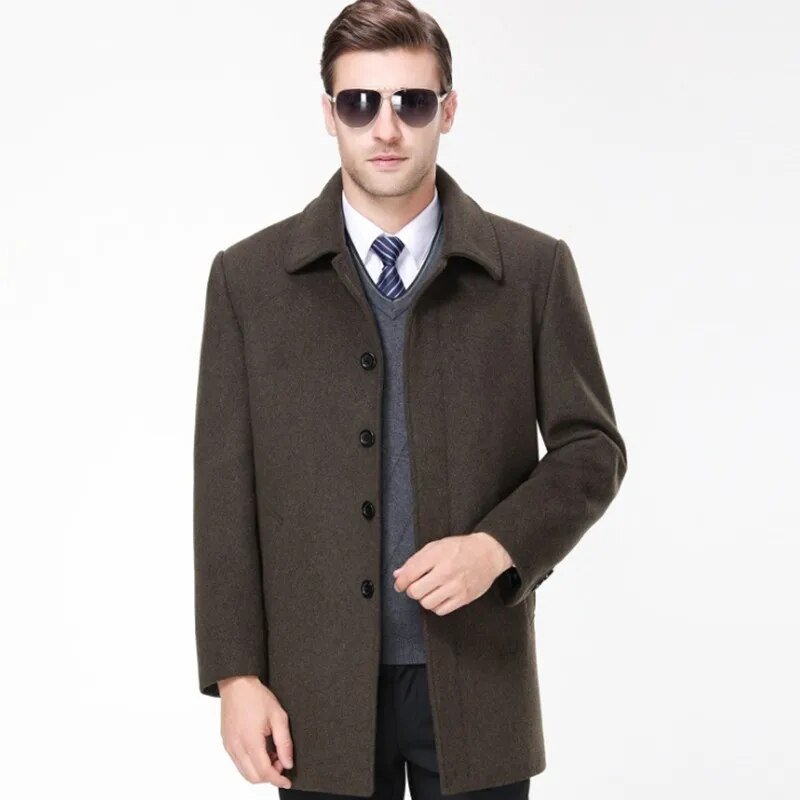 best new arrival men's wool coat medium-long male thickening large outerwear winter warm trench plus size M L XL 2XL 3XL 4XL5XL6XL7XL shop online at M2K Trends for