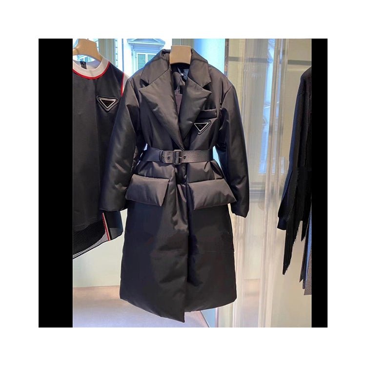 best New arrivals winter elegant temperament long waistband black fashionable women's down coats Coat shop online at M2K Trends for New arrivals winter elegant temperament long waistband black fashionable women's down coats