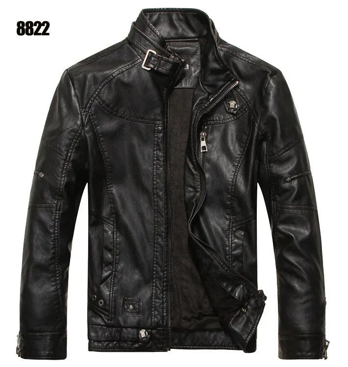 best New arrive brand motorcycle leather jacket men men's leather jackets jaqueta de couro masculina mens leather coats shop online at M2K Trends for Jackets & Coats