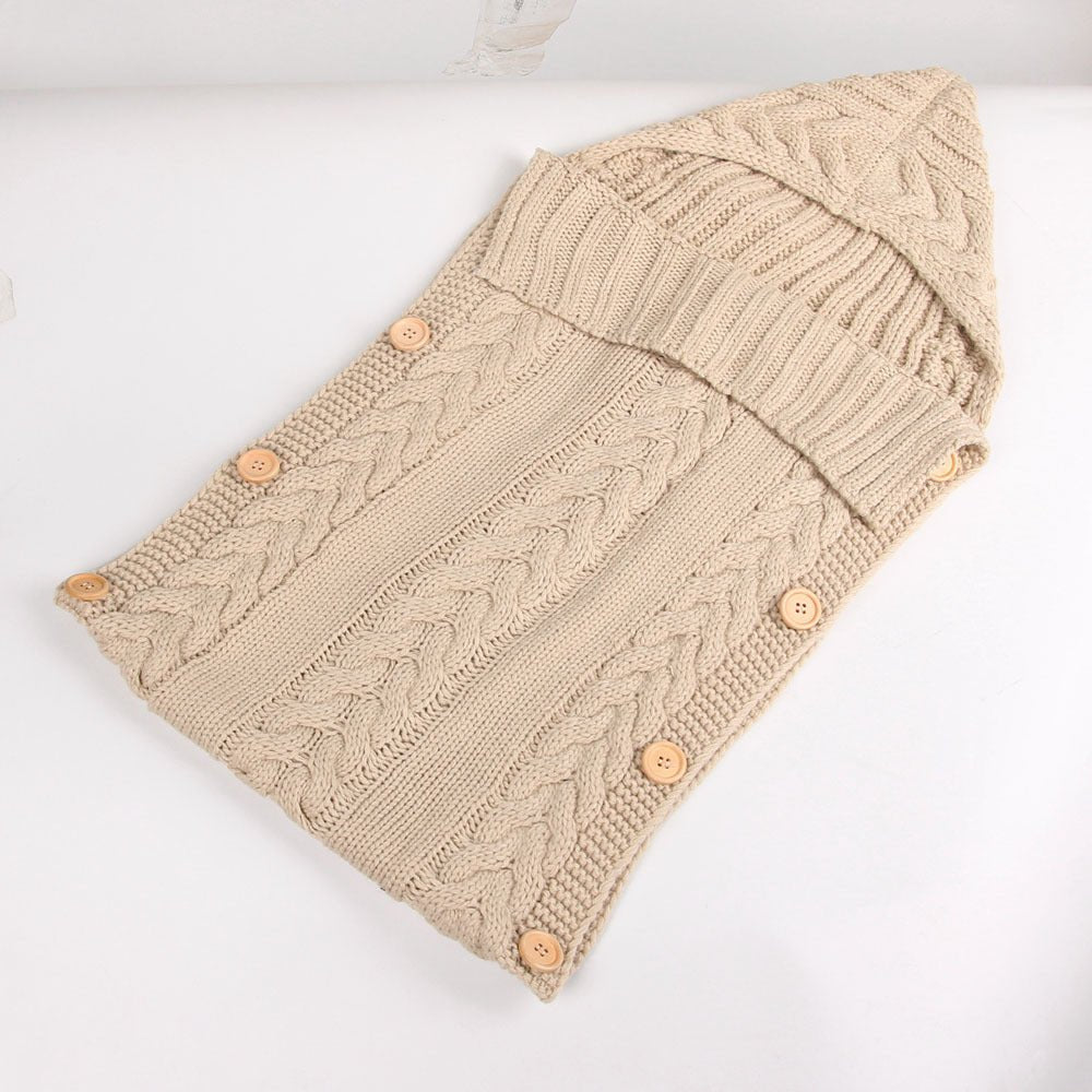 best New Autumn Winter Newborn Baby Boy Girl Knit Sleeping Bag Clothes Infant Baby Pure Color Hold Blanket 0 shop online at M2K Trends for