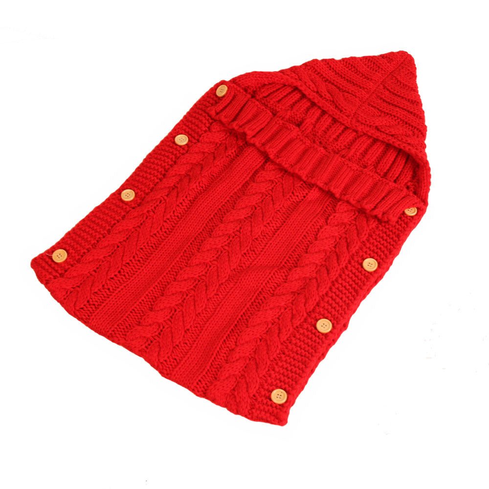 best New Autumn Winter Newborn Baby Boy Girl Knit Sleeping Bag Clothes Infant Baby Pure Color Hold Blanket 0 shop online at M2K Trends for
