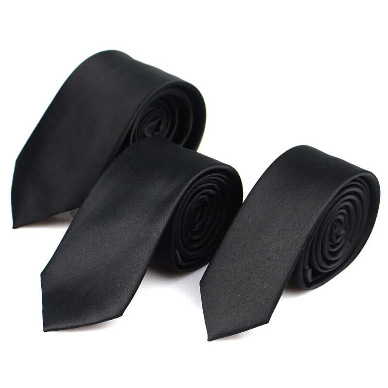 best New Classic Black Ties for Men Silk Mens Neckties for Wedding Party Business Adult Neck Tie 3 Sizes Casual Solid Tie shop online at M2K Trends for