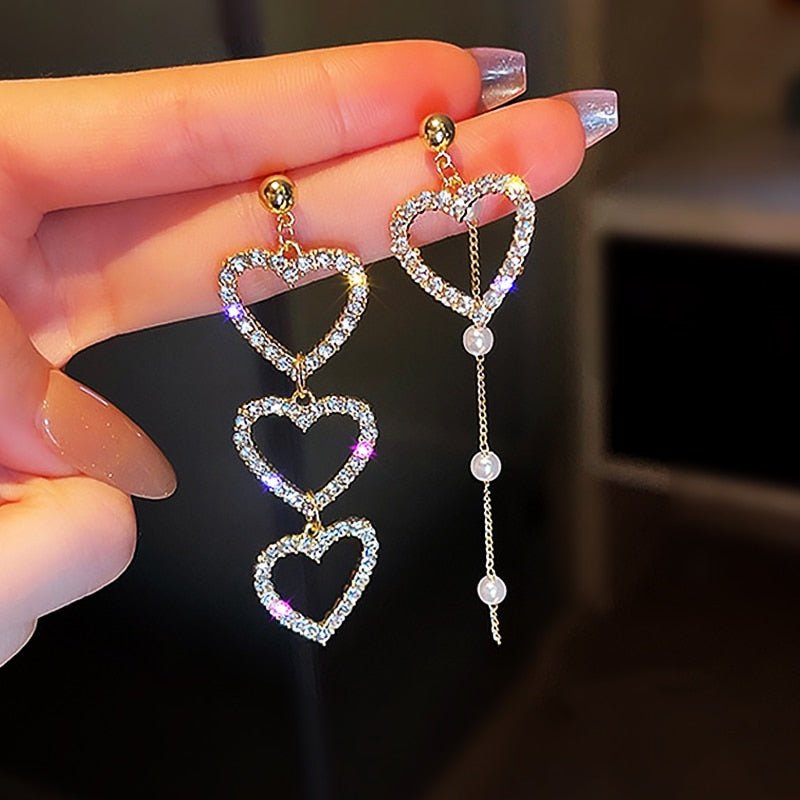 best New Classic Elegant Imitation Dangle Gold Color Earrings For Women Crystal Long Tassel Exquisite Drop Earring Wedding Jewelry ear ring shop online at M2K Trends for