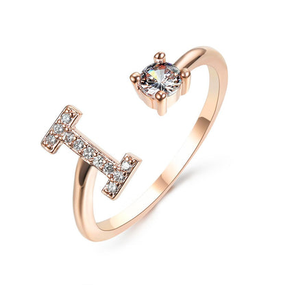 best New Design Adjustable 26 Initial Letter Ring Fashion Jewelry For Women Simple Elegant Jewelry Accessories shop online at M2K Trends for Fashion Jewelry