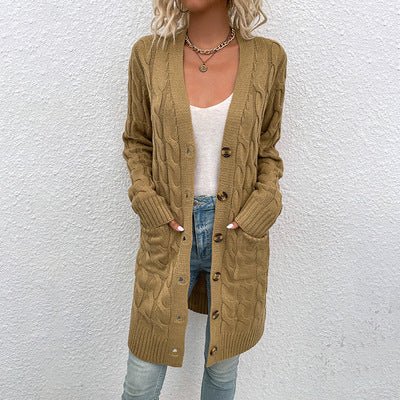 best New Fashion Elegant Autumn Long Jacket Coat Women Ladies Long Sleeve Slim Knitted Cardigan Outwear Sweater Women Plus Size women`s coats shop online at M2K Trends for Women`s Coats